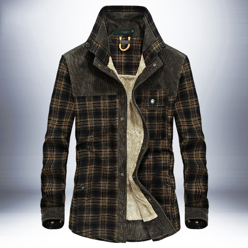 Men's Arctic Shield Warm Fleece Plaid Jacket- Your Ultimate Winter Defender