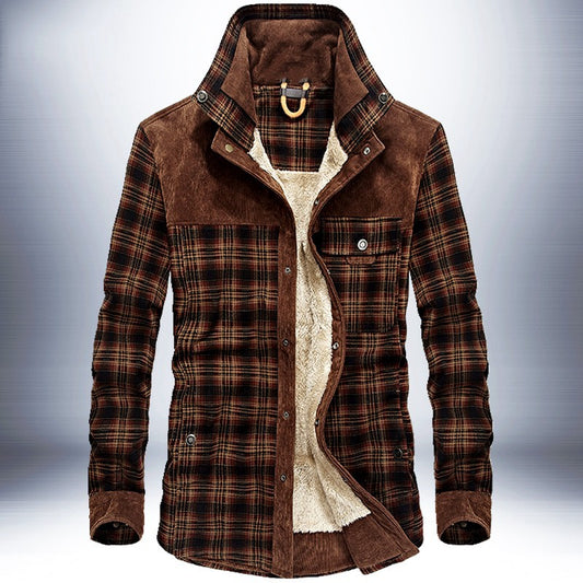 Men's Arctic Shield Warm Fleece Plaid Jacket- Your Ultimate Winter Defender