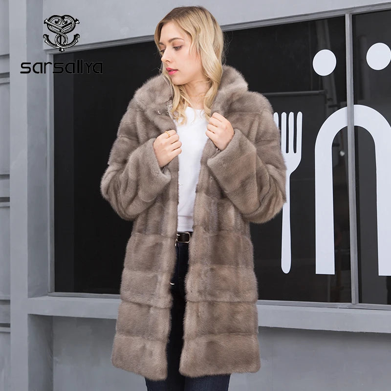Natural Mink Fur Coat - Premium Winter Wear for Women in Oversize 7XL to 5XL