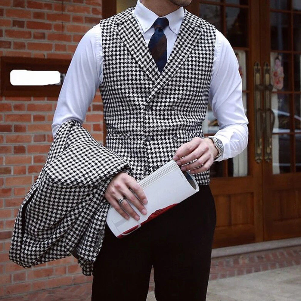 Men's Houndstooth Blazer and Houndstooth Vest