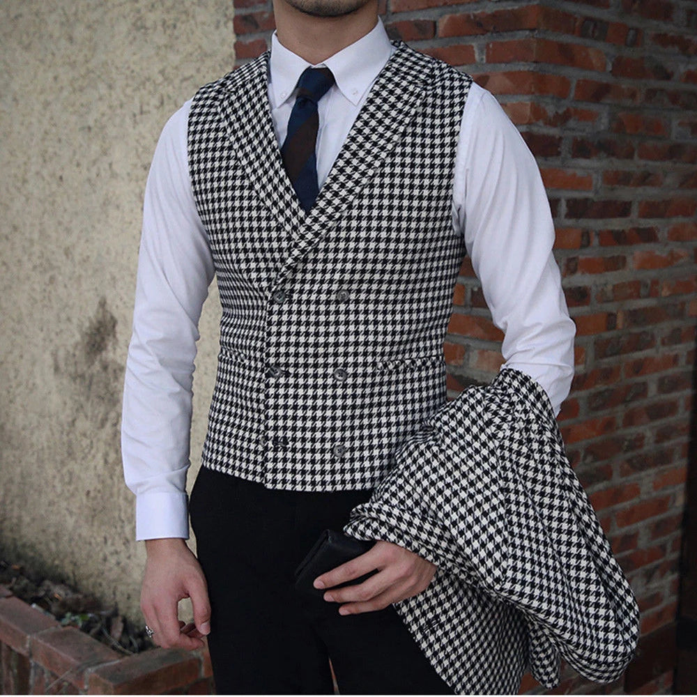 Men's Houndstooth Blazer and Houndstooth Vest