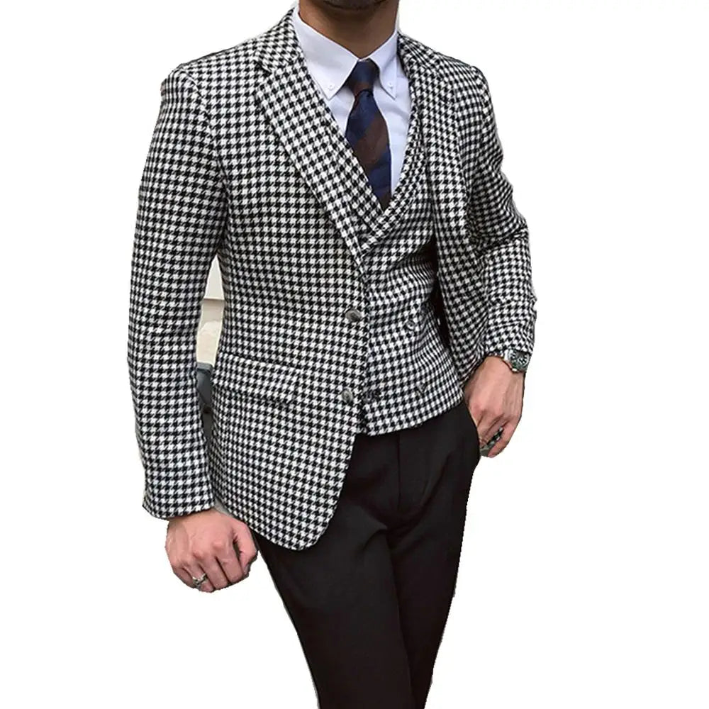 Men's Houndstooth Blazer and Houndstooth Vest