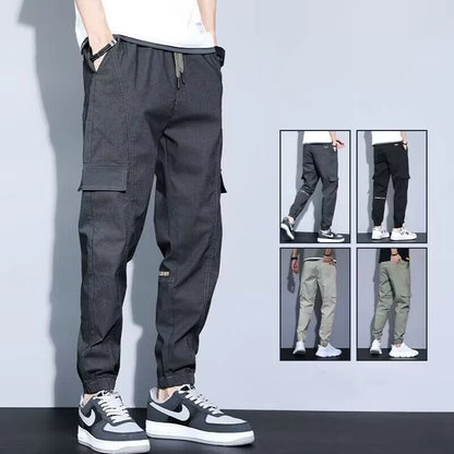 New Men Cargo Pants Wear-resistant Jogger Trousers Simple Clothes