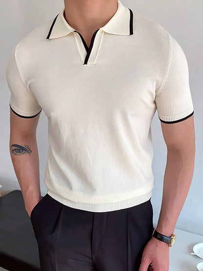 Men Fashion Polo Shirts Short Sleeve